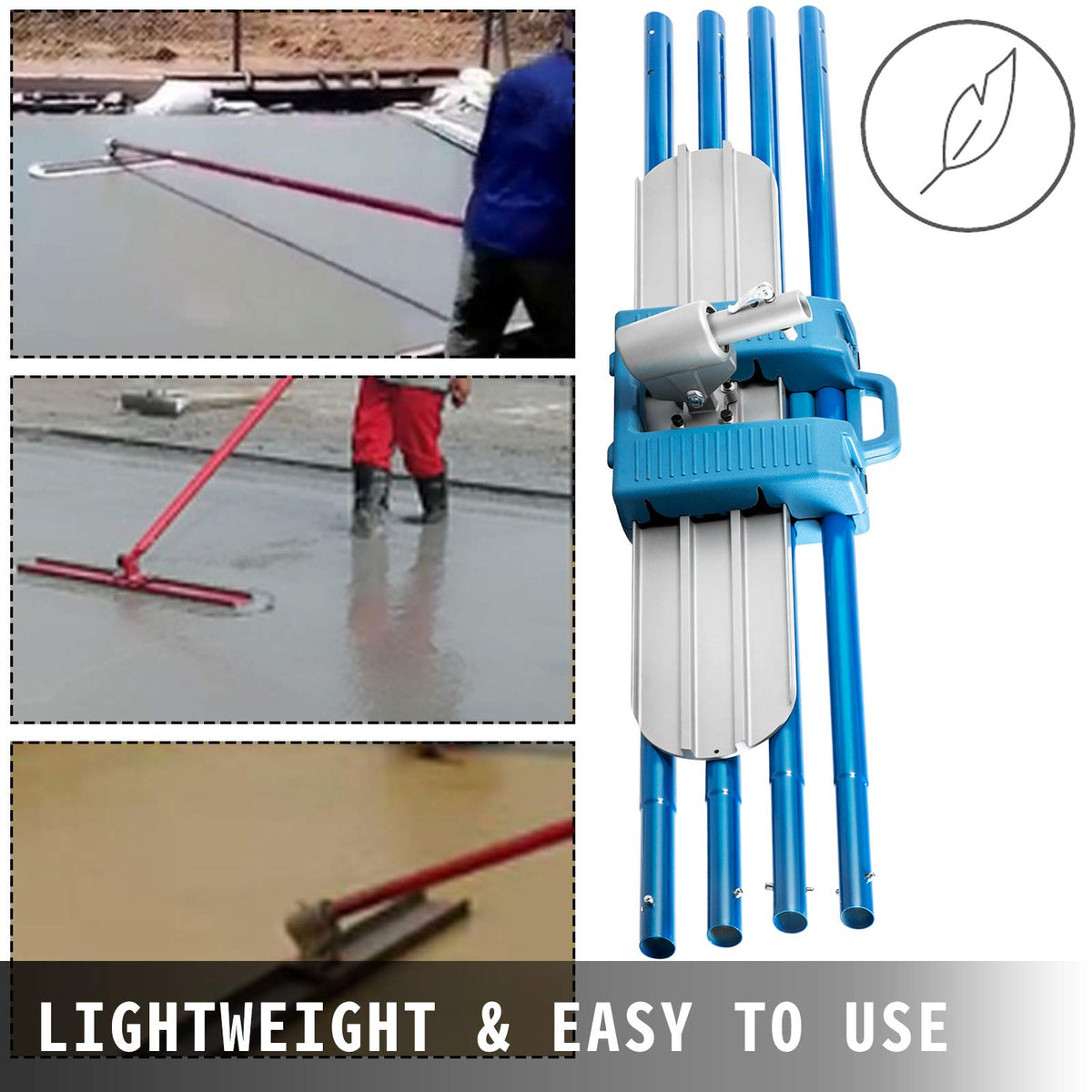 VEVOR Bull Float side panels with reinforced design for consistent surface level