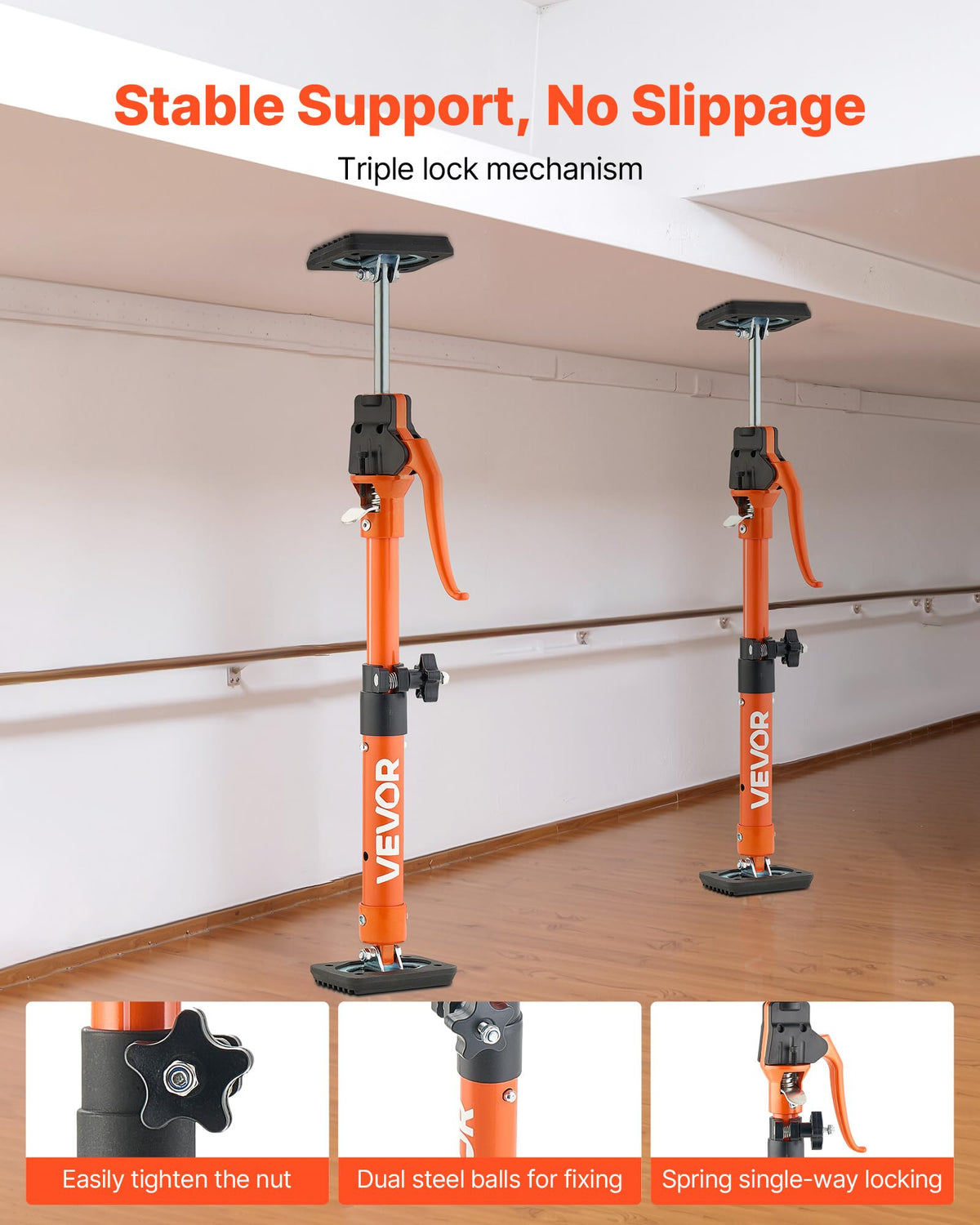 VEVOR quick-release rod for easy height adjustments.
