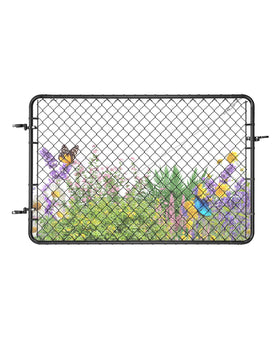 VEVOR chain-link fence gate 72x48 inches ready-to-install for durable garden access.