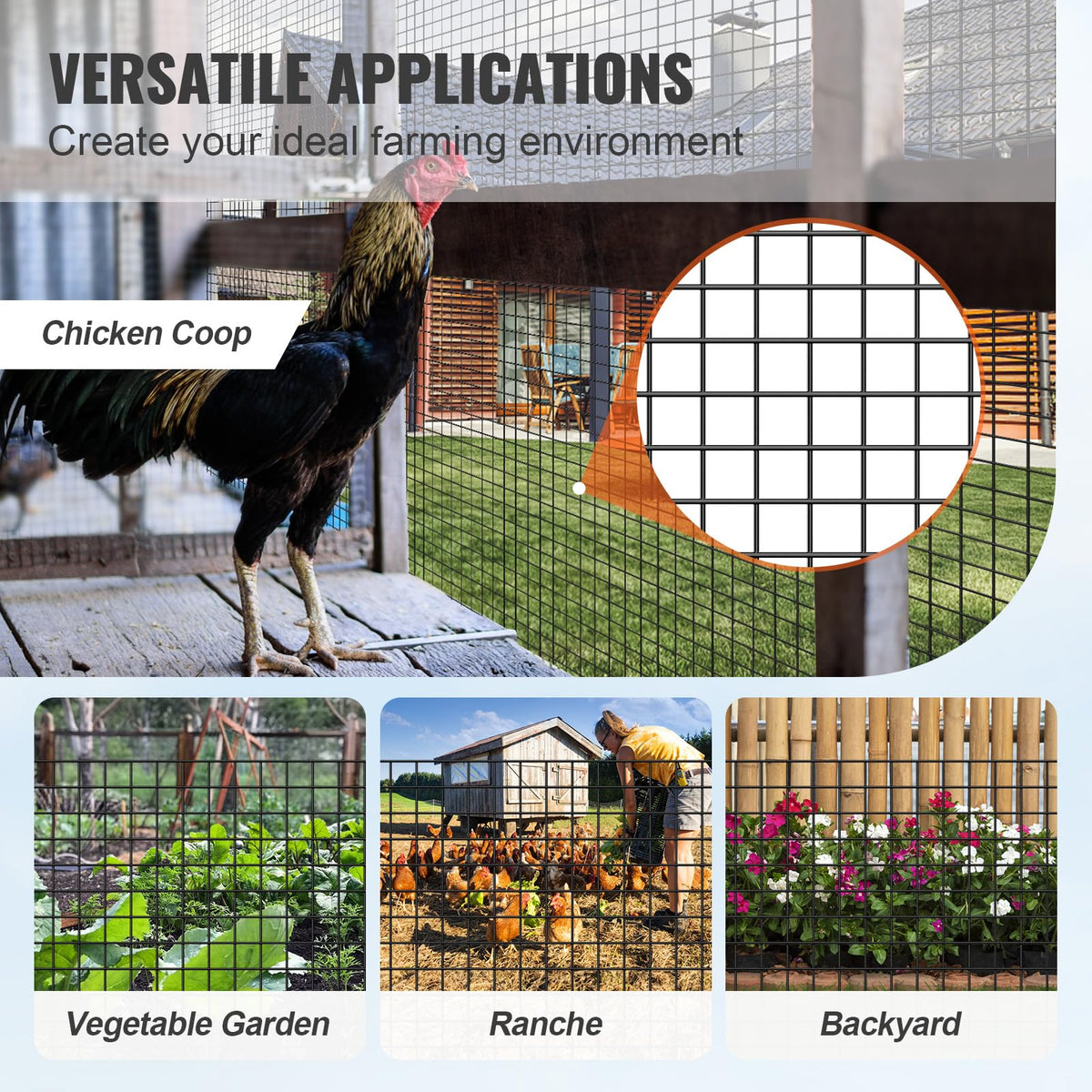 VEVOR hardware cloth in a chicken coop enclosure application