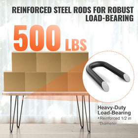 VEVOR coffee table legs with mounting plate for secure DIY setup.