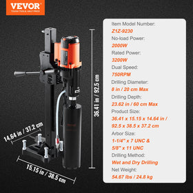 VEVOR drilling depth up to 60 cm for deep cores
