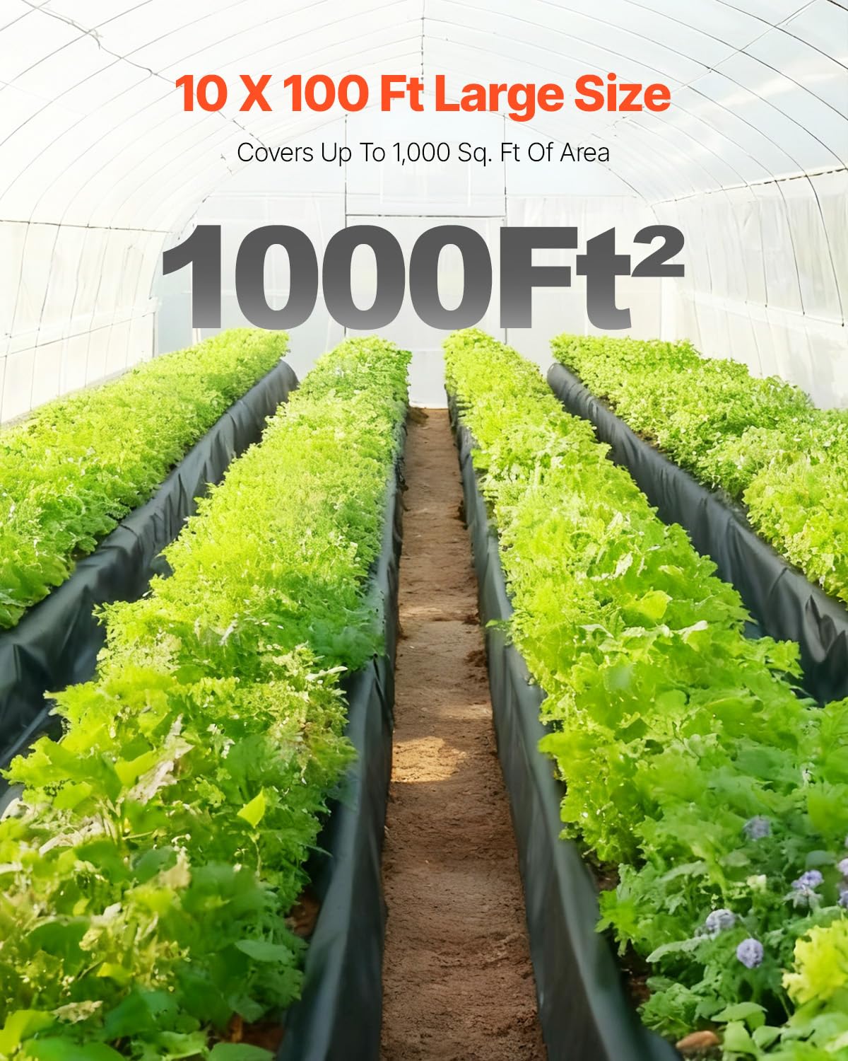 VEVOR crawl space vapor barrier plastic sheeting 10mil 10x100 ft helps moisture control.