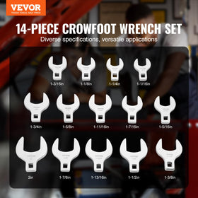 VEVOR crowfoot wrench set laser-etched-sizes for quick identification