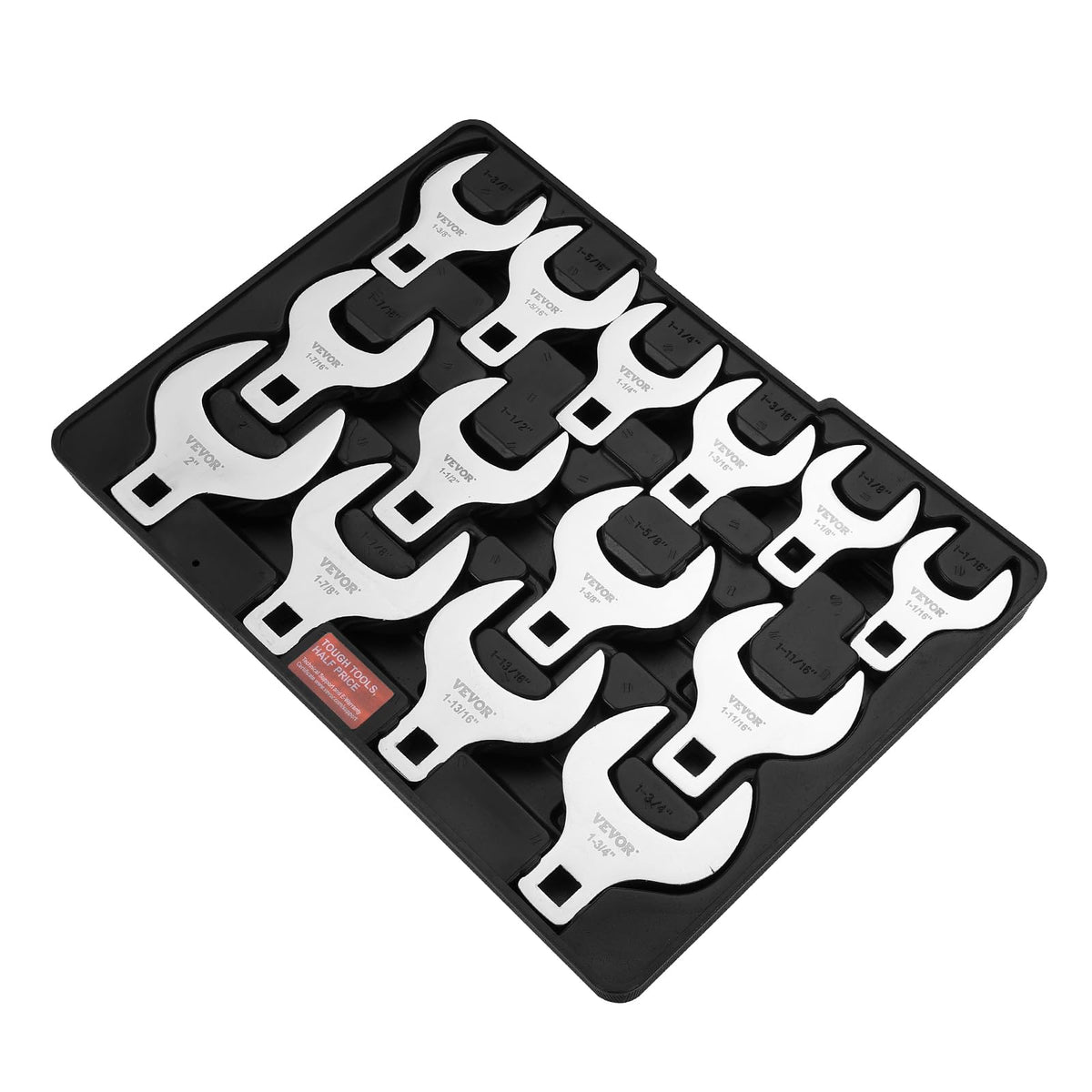 VEVOR crowfoot wrench set organized-tray-labels simplify transport