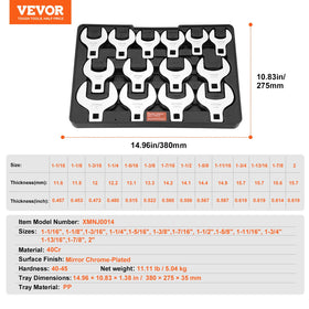 VEVOR crowfoot wrench set tight-space-access for tricky fasteners