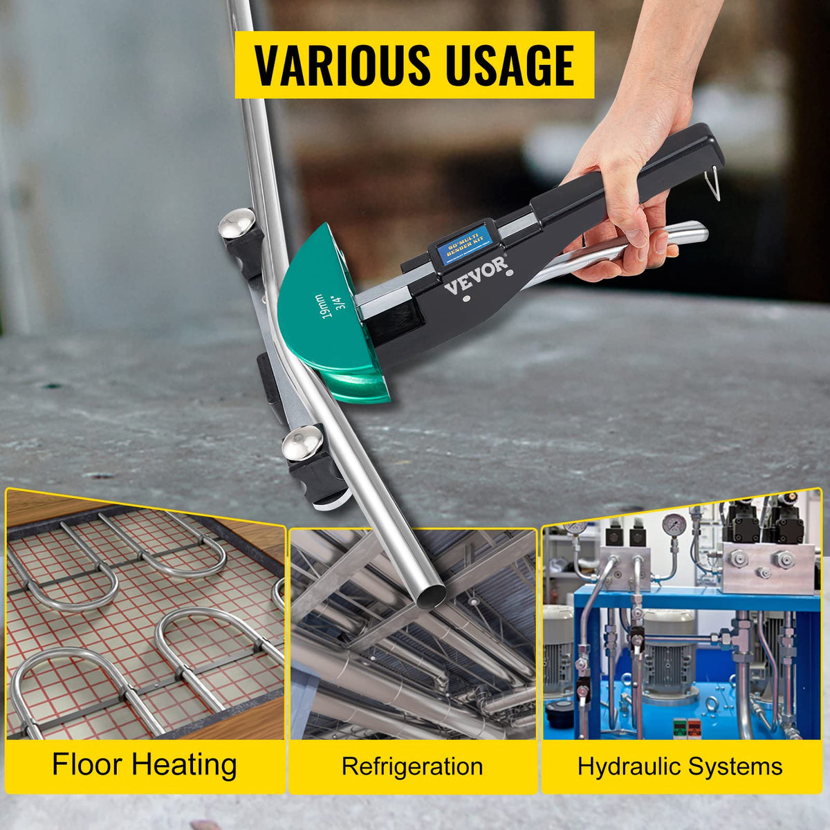 VEVOR cutter and deburrer included for clean tube work.