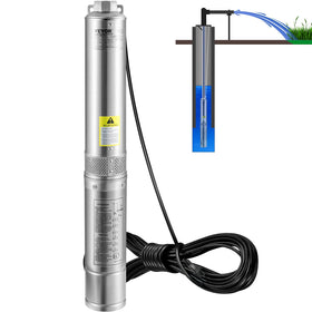 VEVOR deep-well pump with 4in stainless frame for durable residential or industrial water pumping