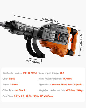 VEVOR included carrying case for easy transport between sites