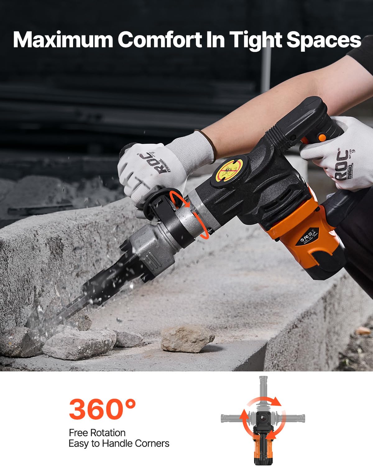 VEVOR Demolition Jack Hammer carrying case for portability and storage