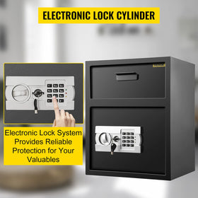 VEVOR depository safe easy wall, floor, or cabinet mounting.