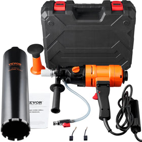 VEVOR Diamond Core Drilling Machine front view showing compact handheld design and controls