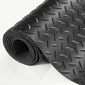 VEVOR Diamond-Plate rubber flooring roll easy-clean surface resists stains