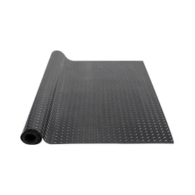 VEVOR Diamond-Plate rubber flooring roll front view for garage protection and easy cleaning