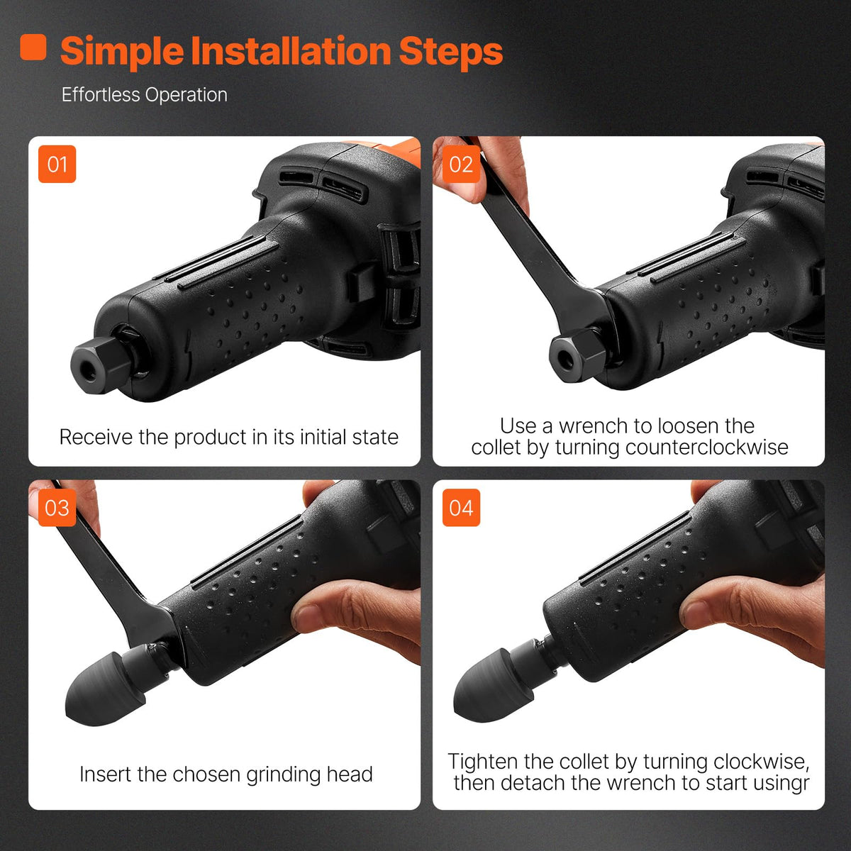 VEVOR die grinder six-speed settings tailored to different tasks