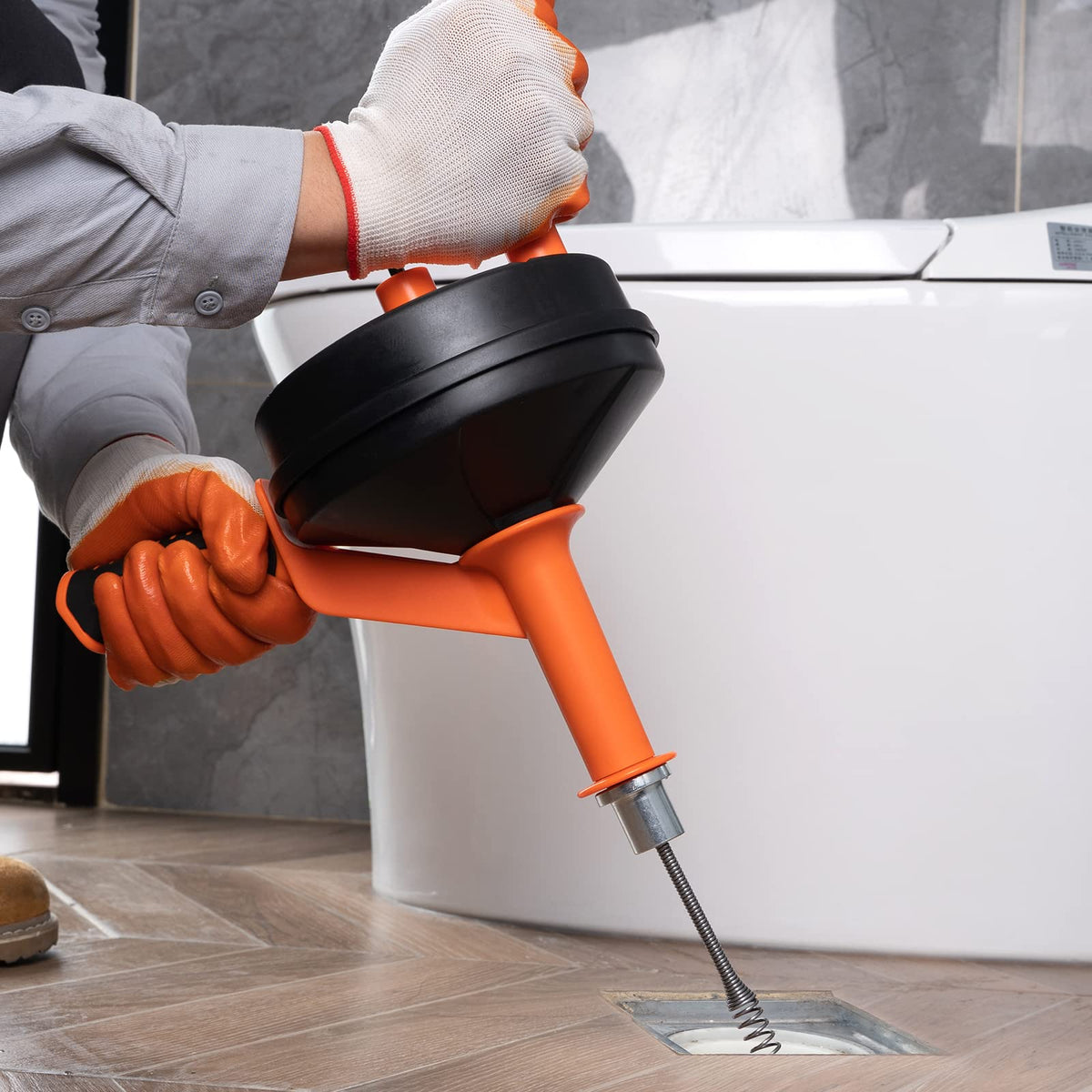 VEVOR compatible with electric drills for easy blockage removal