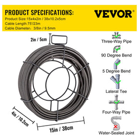 VEVOR female slotted end simplifies blade attachment on site.