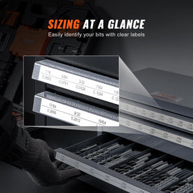 VEVOR drill bit disposer cabinet ball-bearing drawers for smooth operation.
