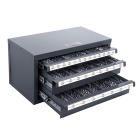 VEVOR drill bit disposer cabinet with three drawers for quick access.