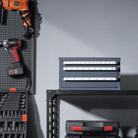 VEVOR drill bit disposer cabinet keeps workshop organized and accessible.
