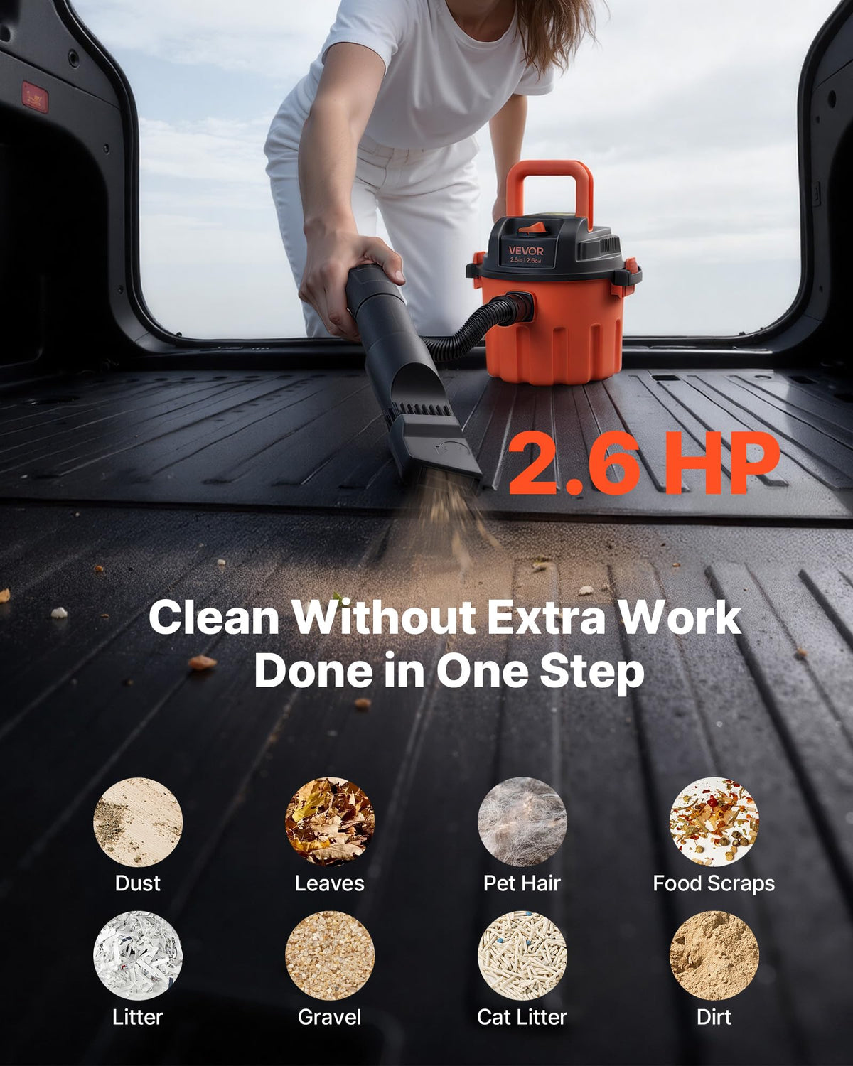 VEVOR dry vacuum cleaner hose assembly enables versatile reach for corners
