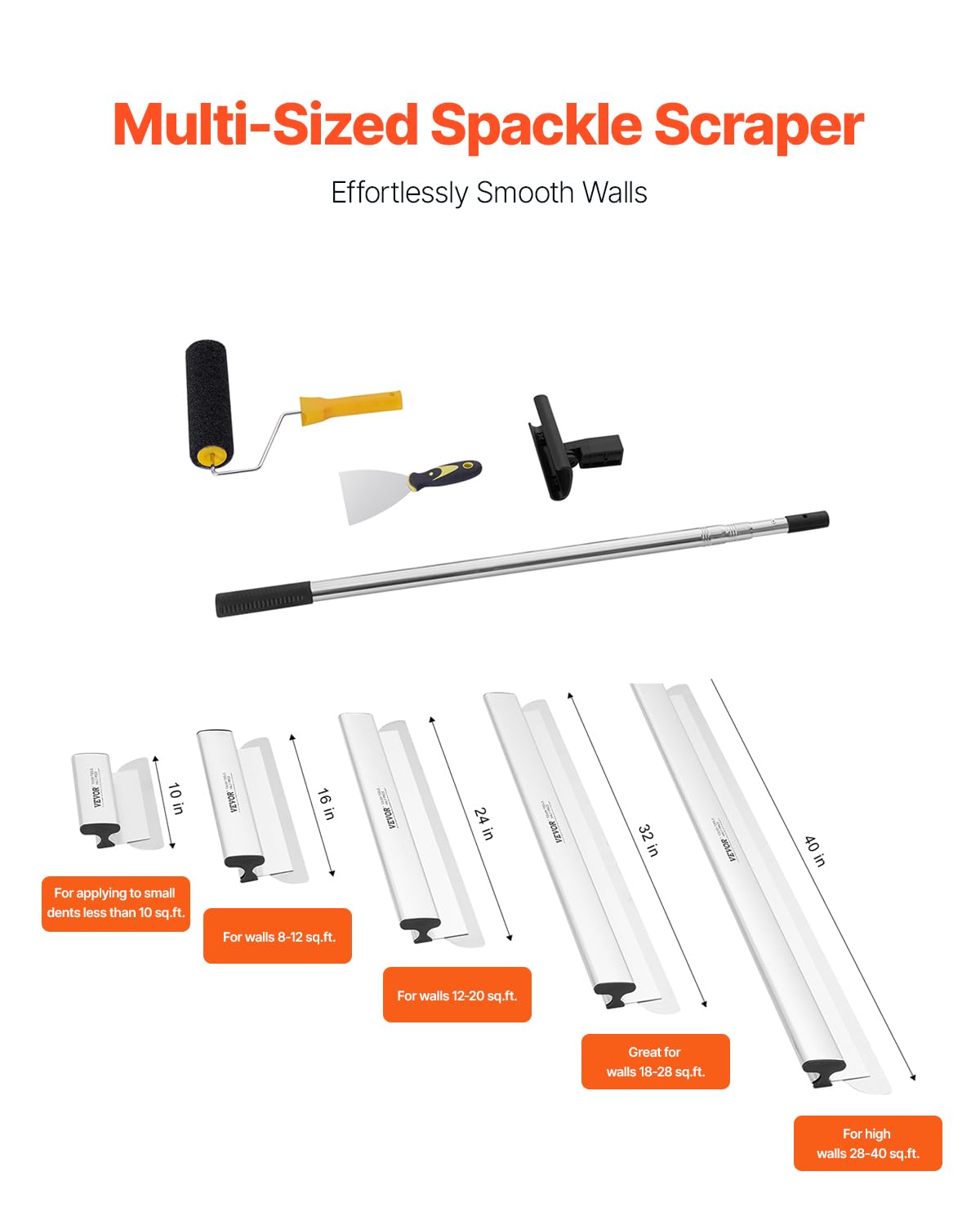 VEVOR 16-inch drywall skim blade for mid-size wall prep
