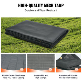VEVOR dump truck mesh tarp back pocket for securing sails