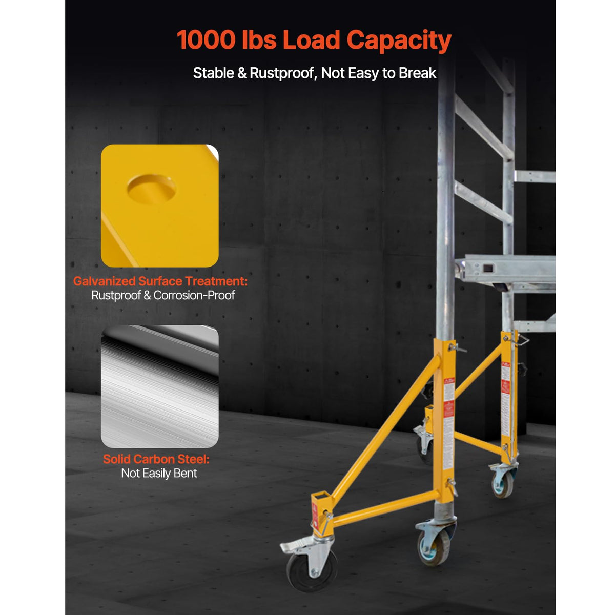 VEVOR durable PP material withstands wear on busy construction sites.