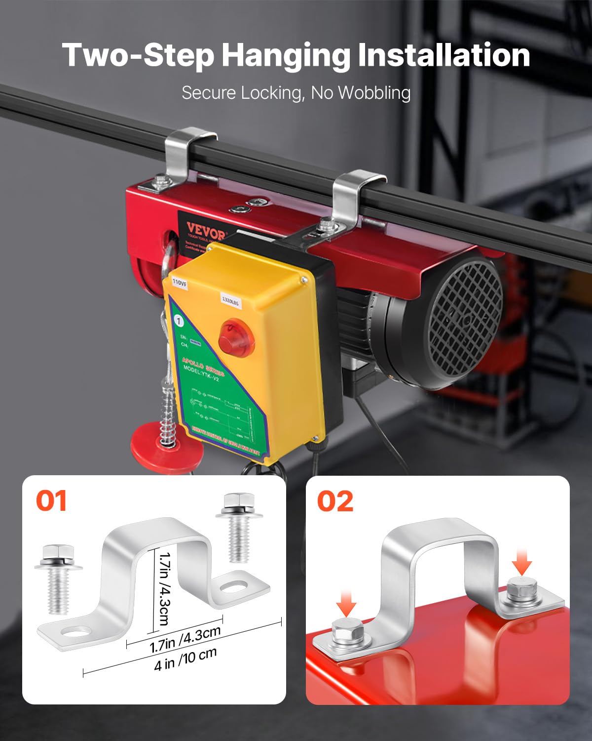 VEVOR durable steel body hoist designed to resist deformation
