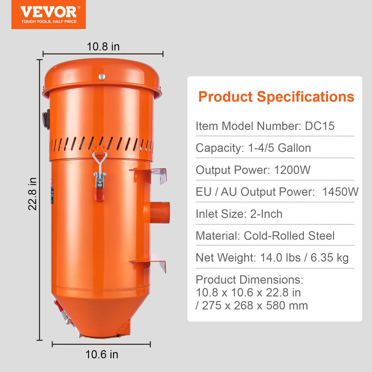 VEVOR silicon carbide compatibility supports efficient dust control.