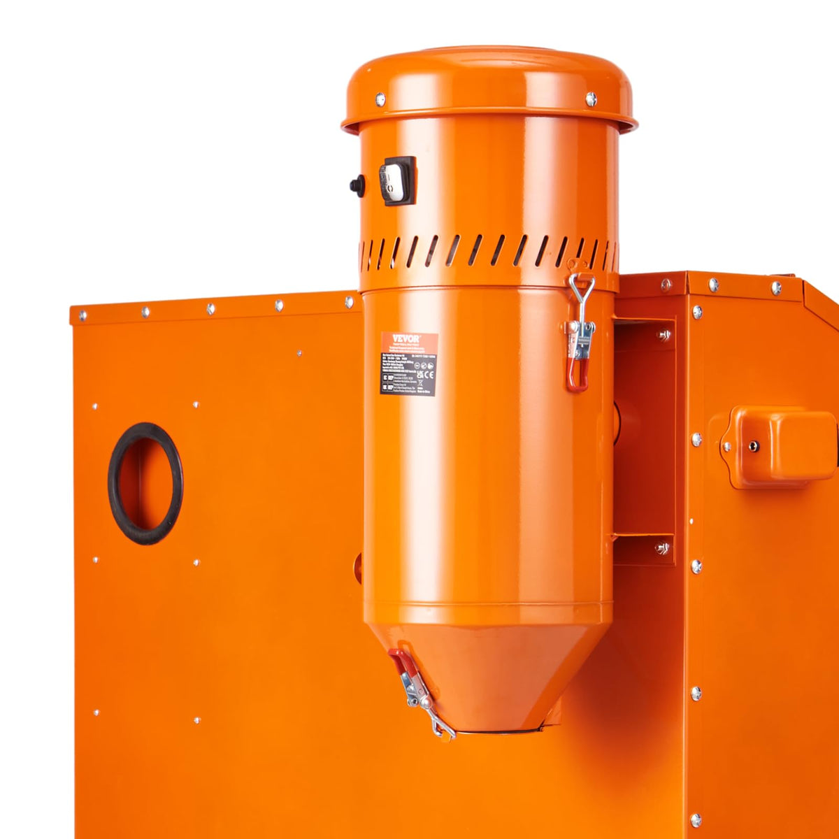 VEVOR dust collection system motor 1.6 HP captures dust for a cleaner workspace.