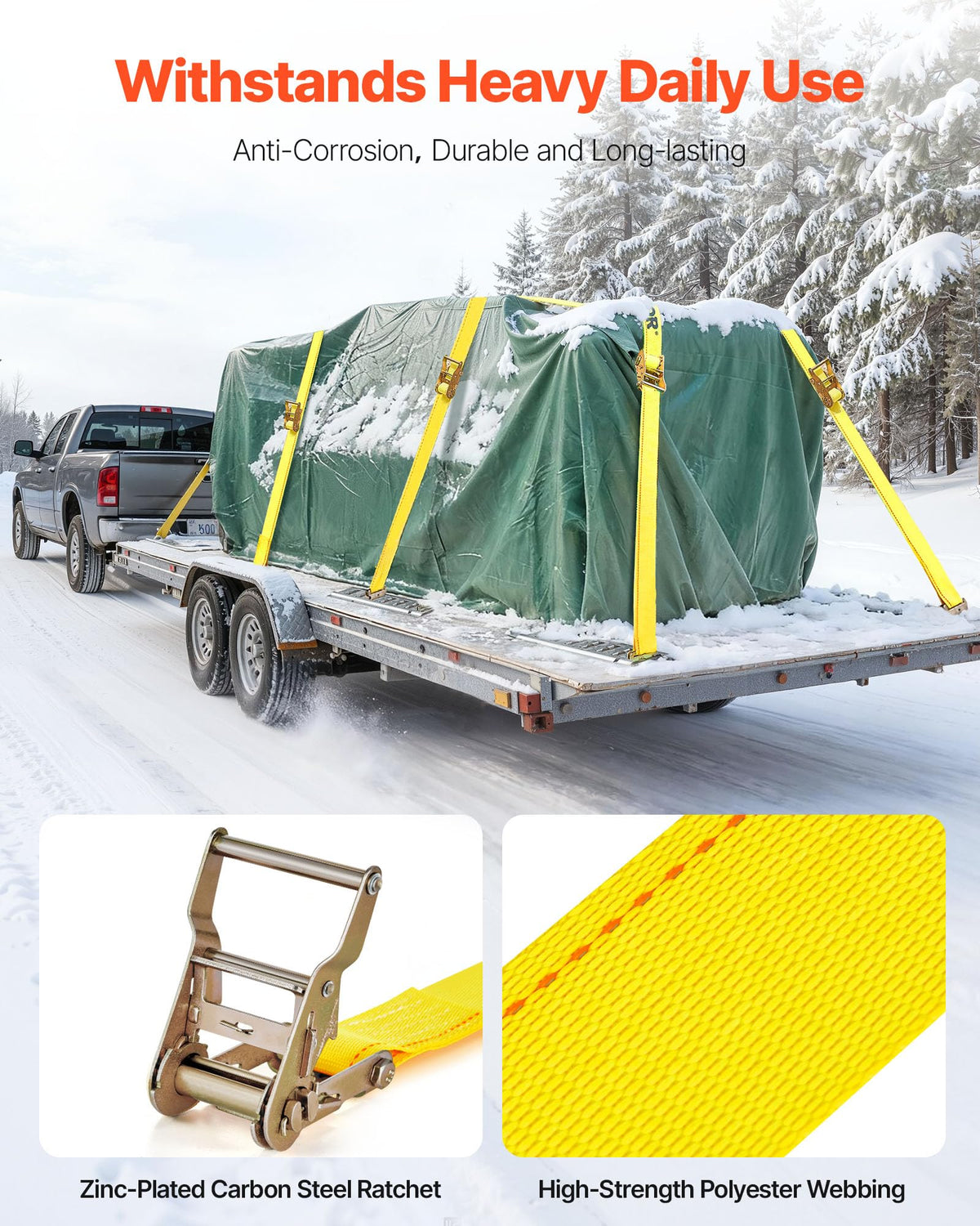VEVOR E-Track strap in cargo van secures gear efficiently