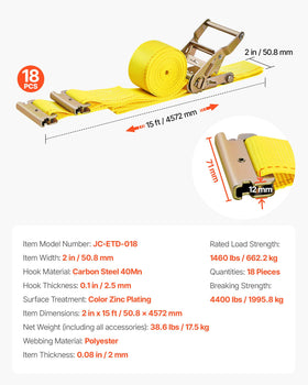 Bright yellow VEVOR E-Track strap visible during load securing.
