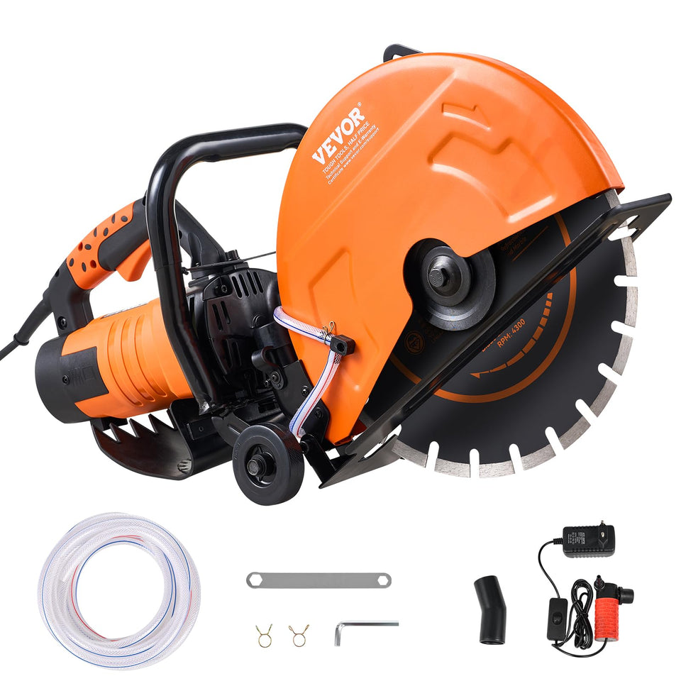VEVOR 14-inch electric concrete saw with compact profile for precise stone cutting