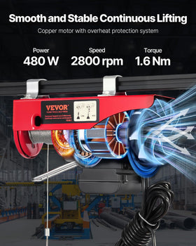 VEVOR 19-strand steel wire rope for strong durable hoisting