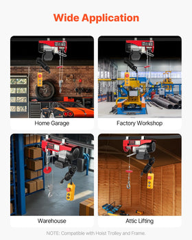 VEVOR hoist in garage or warehouse for versatile material handling