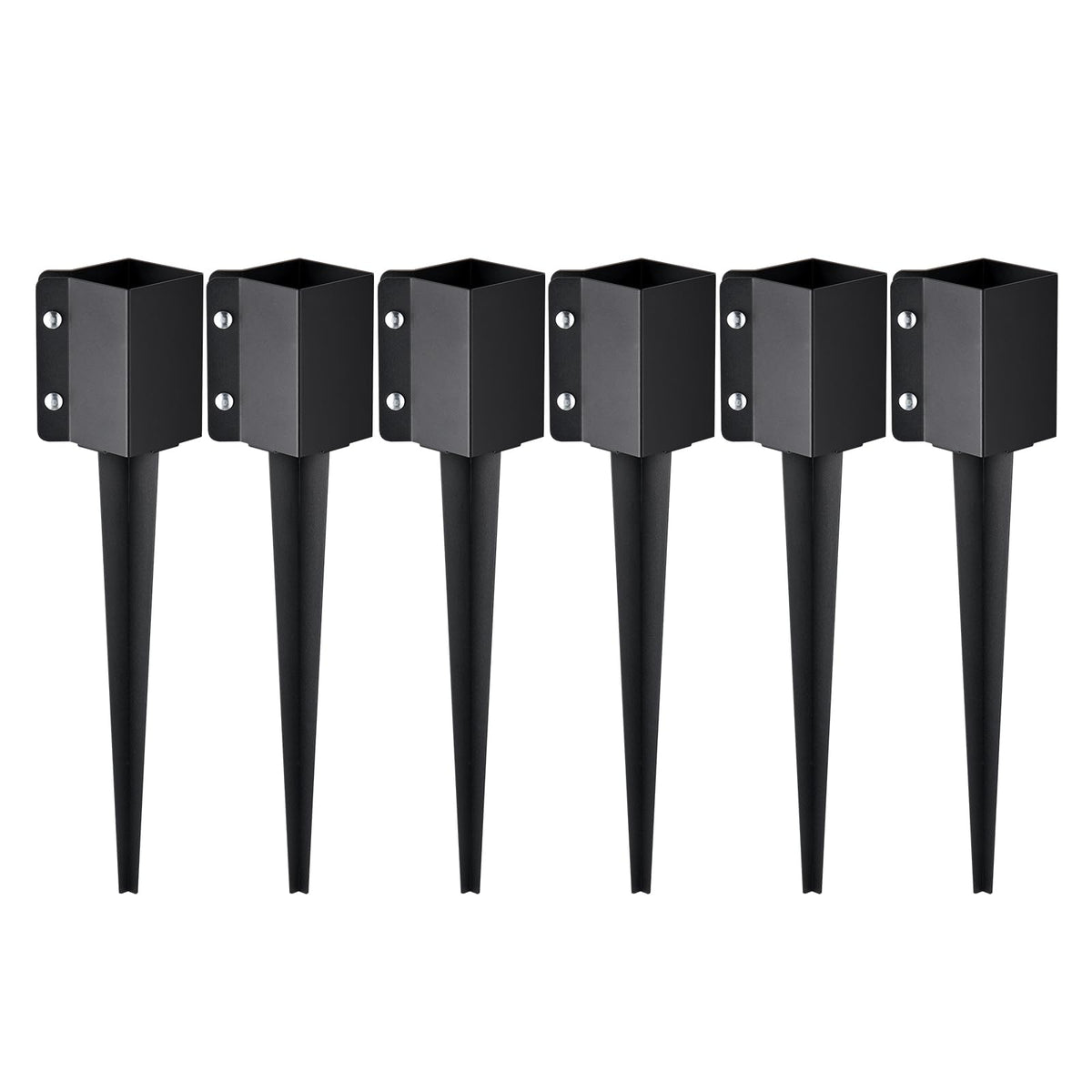 VEVOR Fence Post Anchor 6-pack kit for secure outdoor mounting.