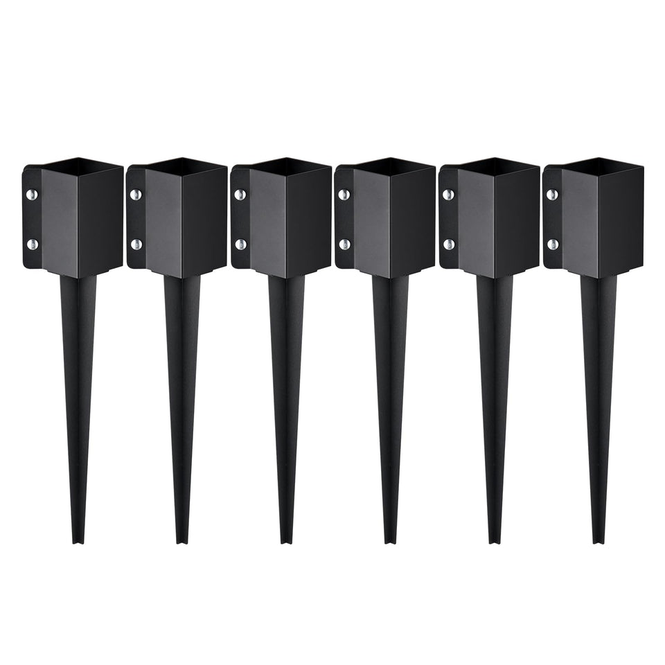VEVOR Fence Post Anchor 6-pack kit for secure outdoor mounting.