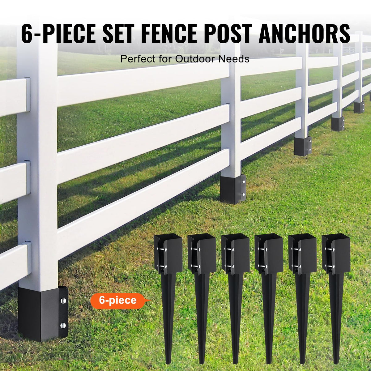 VEVOR inner diameter 3.5x3.5 inches fits square timber.