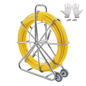 VEVOR fiberglass fish tape 656 ft for long cable runs