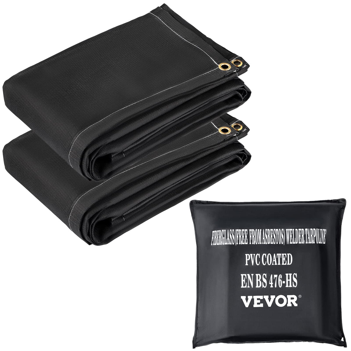 VEVOR Fire Blanket 2-pack ready for quick fire containment in home or shop.