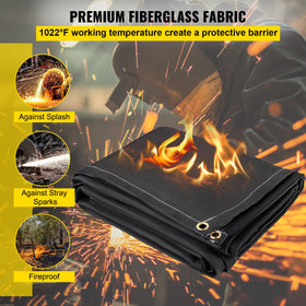 VEVOR Fire Blanket heat resistance up to 1022°F for high-temp projects.