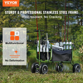 VEVOR folding cart showing compact design for easy storage after trips