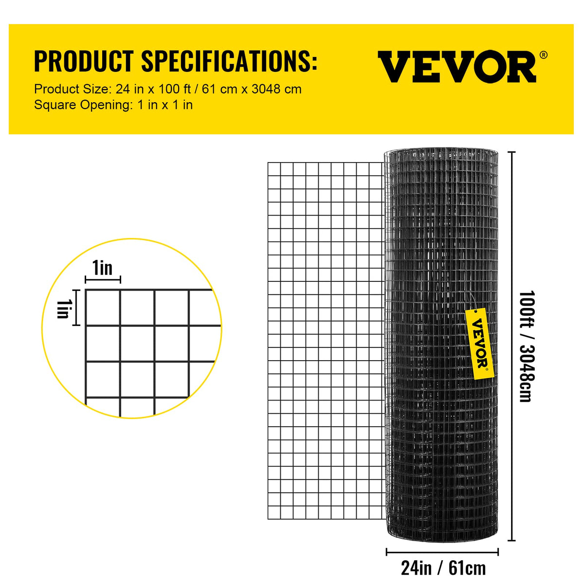VEVOR flexible roll design easy to shape and secure to fences.