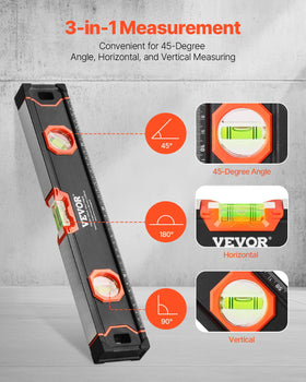VEVOR fluorescent light up bubbles illuminate accuracy in dim jobsites.