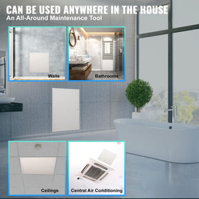 VEVOR flush fit with gypsum board for seamless integration.