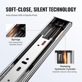 VEVOR full-extension drawer slide providing easy access in 20-inch length