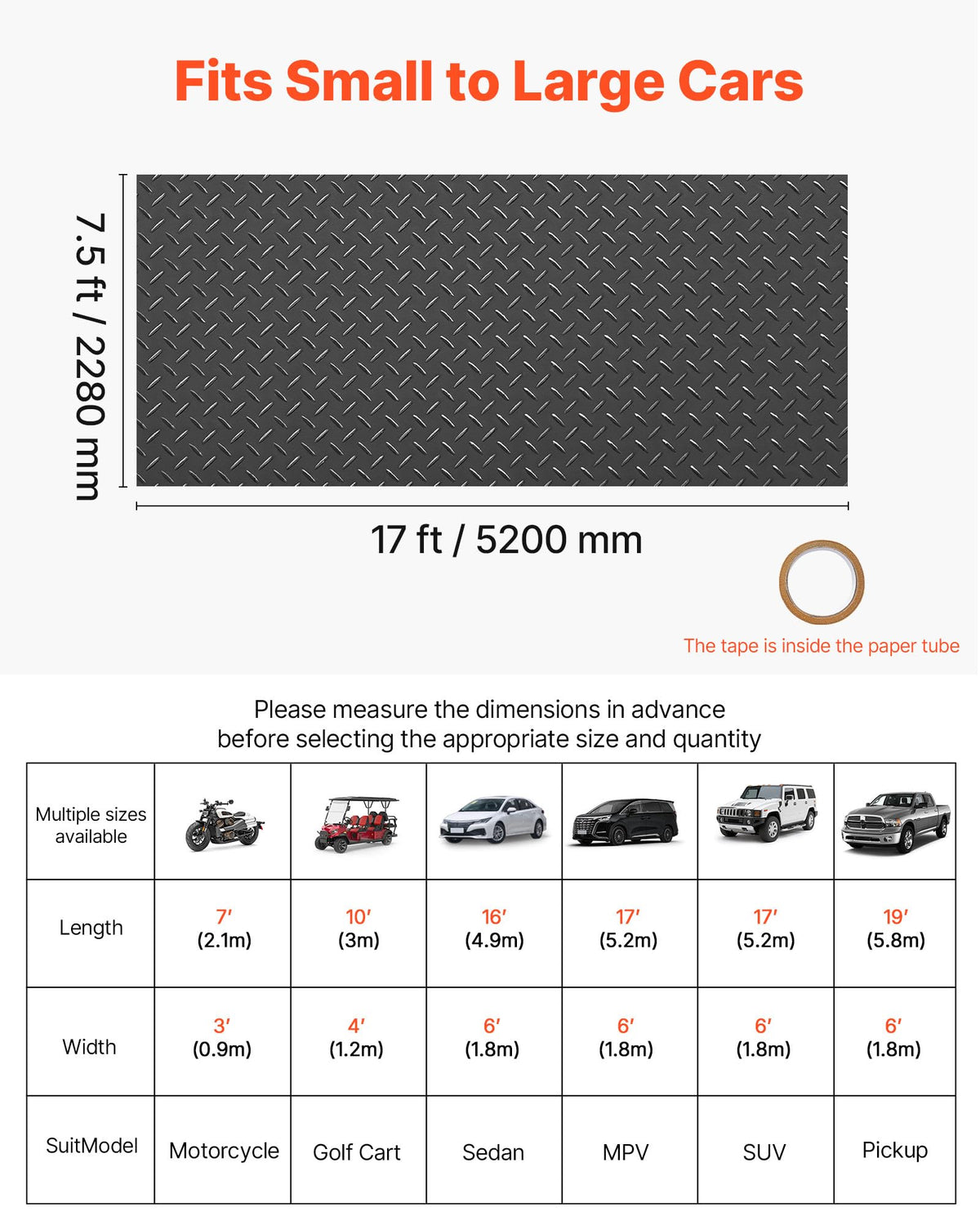 VEVOR 2-2mm PVC thick highlights durable, wear-resistant surface.