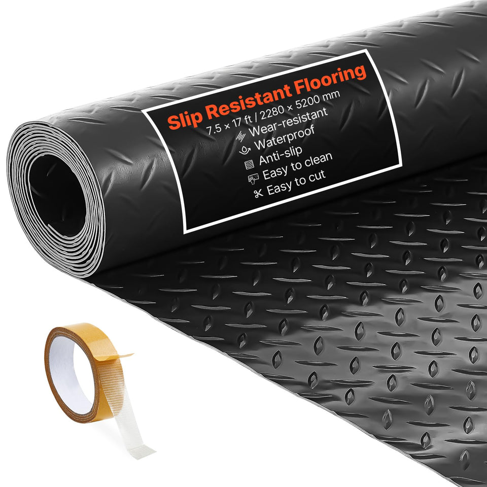 VEVOR garage floor roll provides full-coverage protection for vehicles and spaces.