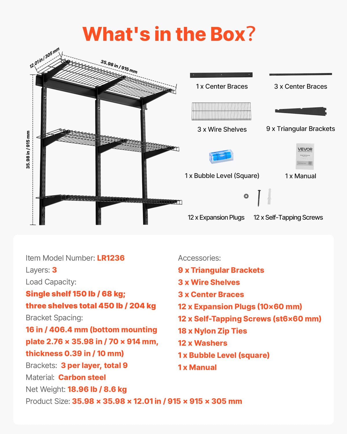 VEVOR garage organization setup saves floor space
